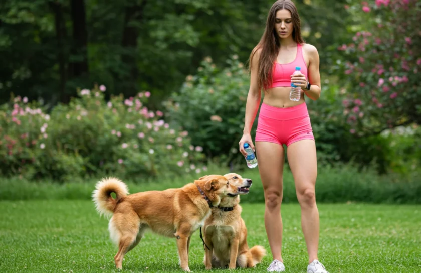 zwei Hunde, die sich paaren
