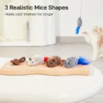 Jouets pour chats - Souris interactives avec son grinçant