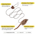 Jouets pour chats - Souris interactives avec son grinçant