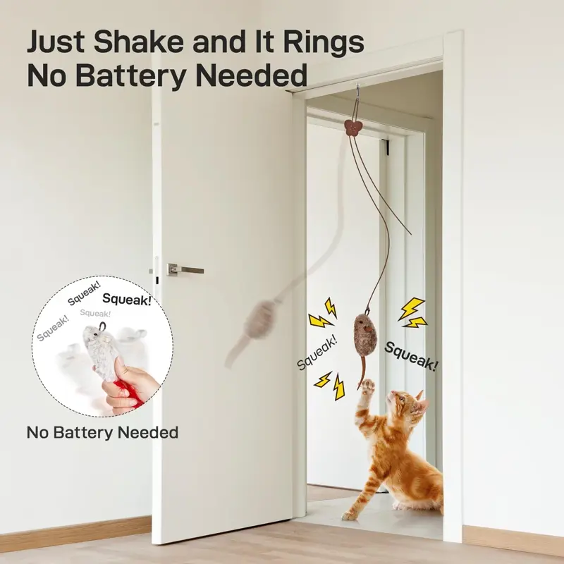 Jouets pour chats - Souris interactives avec son grinçant