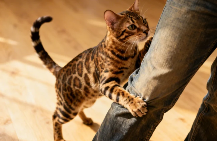 male Bengal cat in heat