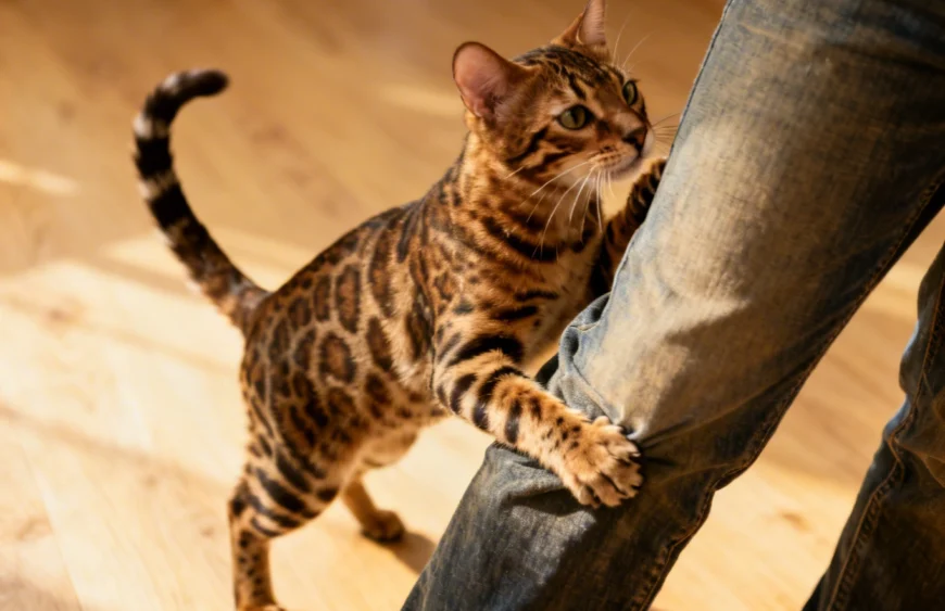male Bengal cat in heat