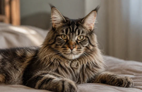 maine coon in heat